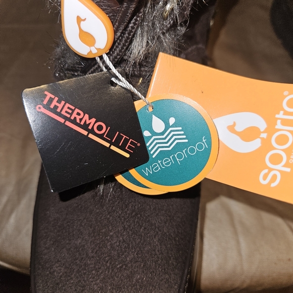 Sporto Minor Waterproof Suede Mid-Calf Boot with Faux Fur Trim 9 wide - Picture 8 of 9